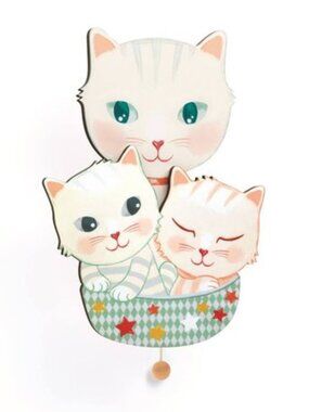 Djeco Wall-mounted Animated Musical Box - Kittens  New in Box